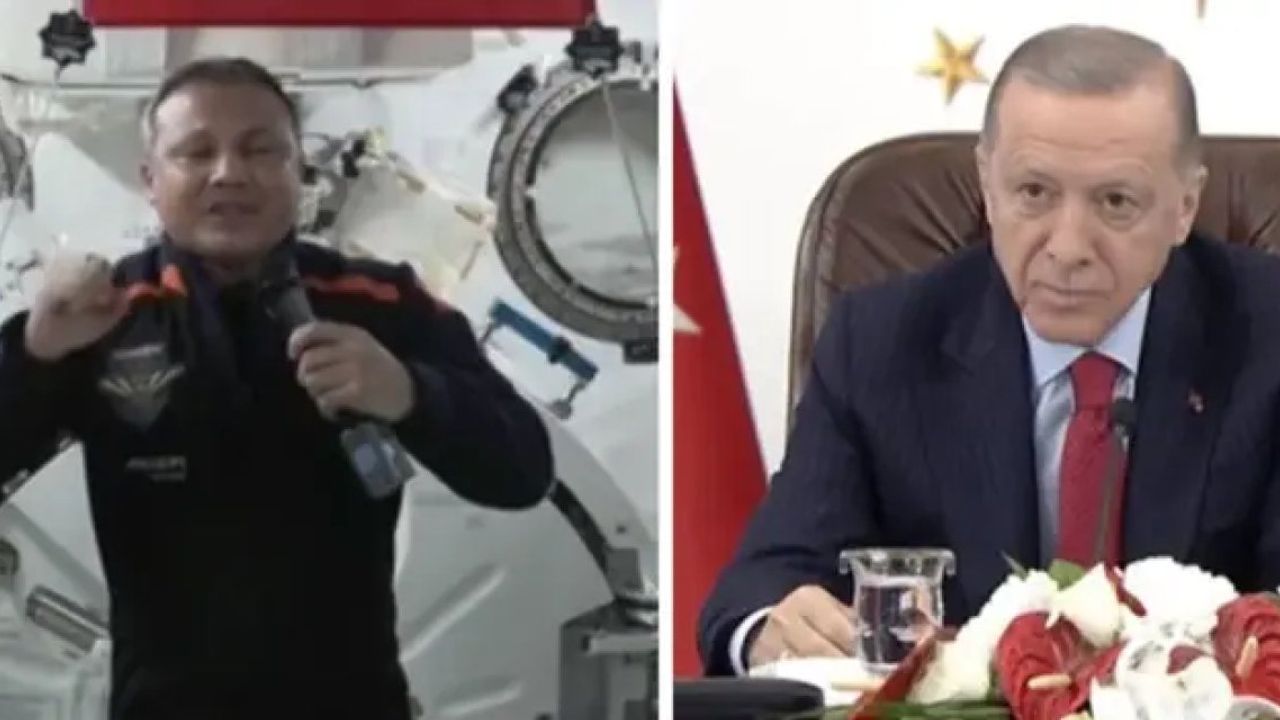 Cumhurbaşkanı Erdoğan, ilk Türk astronot Gezeravcı ile görüştü