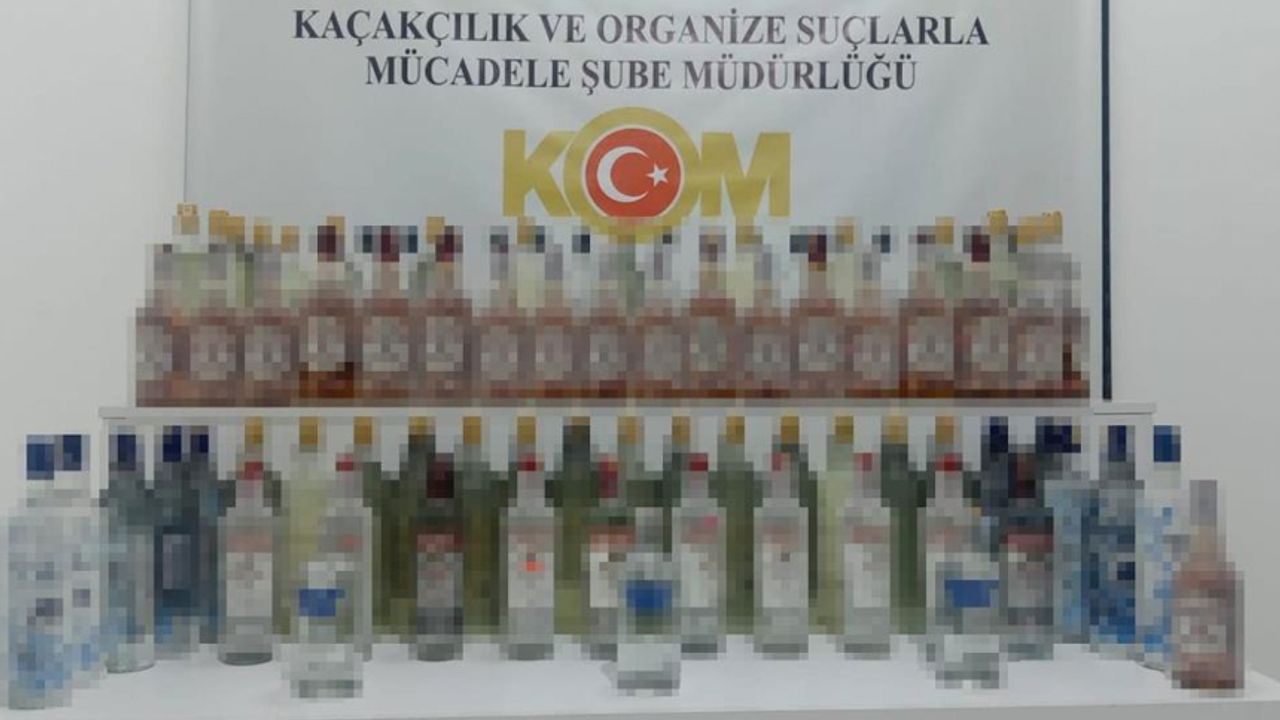 Samsun'da 89 şişe sahte bandrollü içki ele geçti