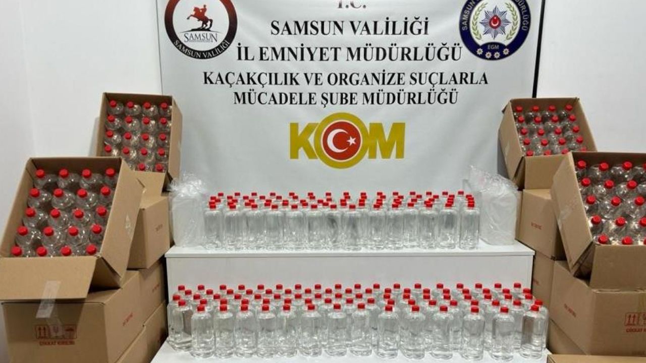 Samsun'da 860 litre etil alkol ele geçirildi