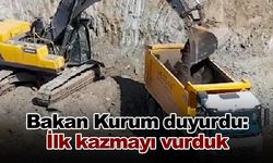 Bakan Kurum duyurdu: İlk kazmayı vurduk