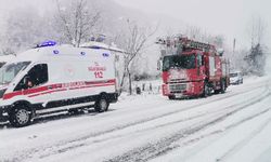 Ordu’da kar yağışı kazaya neden oldu: Kamyonet bahçeye uçtu, karı koca yaralandı