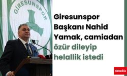 Giresunspor Başkanı Nahid Yamak, camiadan özür dileyip helallik istedi