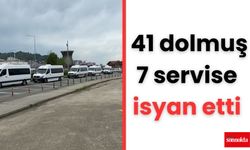 Rize-Trabzon minibüsçülerinden eylem 41 dolmuş 7 servise isyan etti