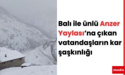 Balı ile ünlü Anzer Yaylası’na çıkan vatandaşların kar şaşkınlığı