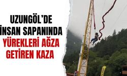 Uzungöl’de insan sapanında yürekleri ağza getiren kaza