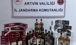 Artvin'de kaçak sigara ve içki operasyonu