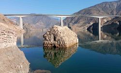 Baraj suları çekilince tarihi Tekkale Kalesi gün yüzüne çıktı (Artvin Haber)