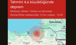 AFAD açıkladı...Rize'nin Hemşin ilçesinde saat 12.02'de 4.7 büyüklüğünde meydana geldi