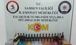 Samsun’da kaçak içki ve sigara ele geçirildi