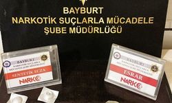 Bayburt’ta bir miktar uyuşturucu ele geçirildi