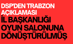 Dsp'den Trabzon Açıklaması: İl Başkanlığı Oyun Salonuna Dönüştürülmüş