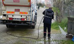 Çöp konteynerleri dezenfekte edildi