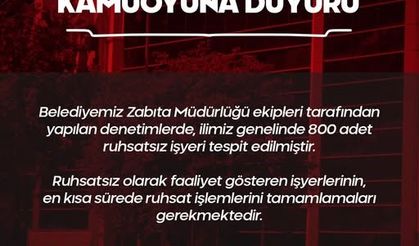 Belediye Başkanı açıkladı: Amasya’da 800 işyeri ruhsatsız çıktı