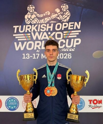 TRABZONLU KEREM TALHA HOLOĞLU’DAN ANTALYA'DA DÜNYA KUPASI'NDA ÇİFTE ZAFER!