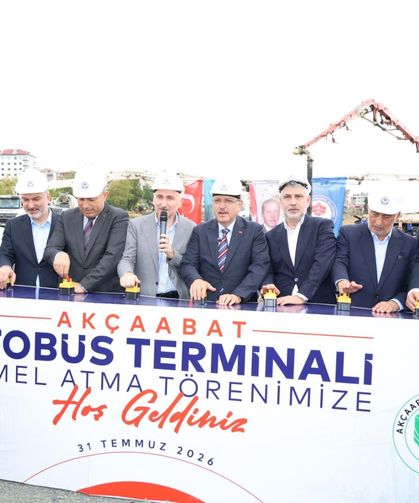 AKÇAABAT OTOGARI'NIN TEMELİ ATILDI