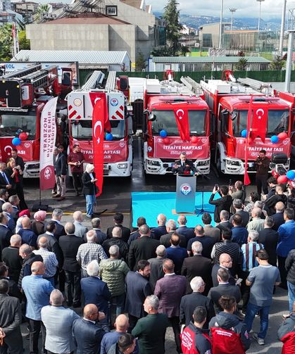 TRABZON İTFAİYESİ'NE 9 YENİ ARAÇ KAZANDIRILDI
