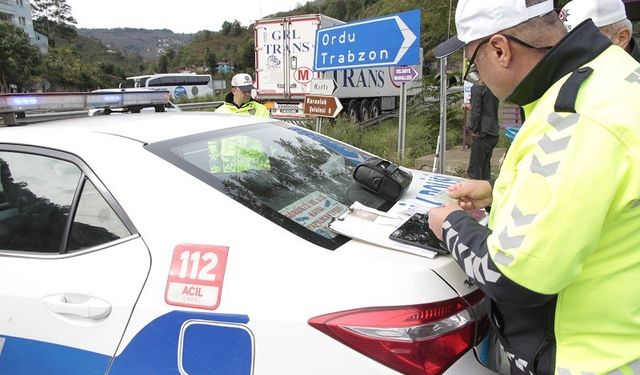 Ordu’da bir haftada 16 binden fazla araç denetlendi