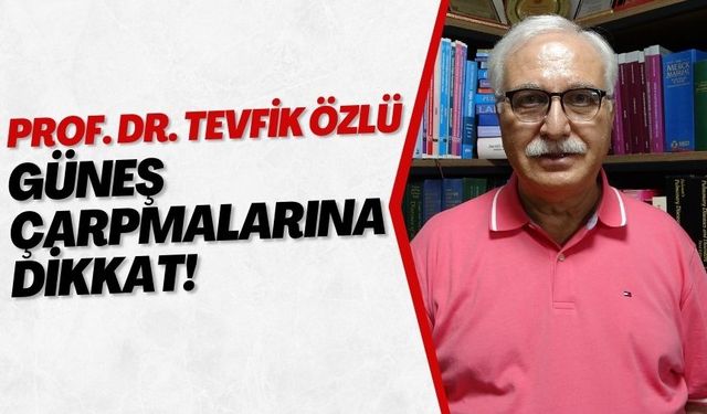 Prof. Dr. Tevfik Özlü: "Saat 11.00 ile 16.00 arasında güneş çarpmalarına karşı dikkatli olmak gerekir"