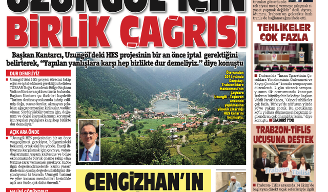 Karadeniz'de Sonnokta Gazetesi 23.11.2024 Manşeti