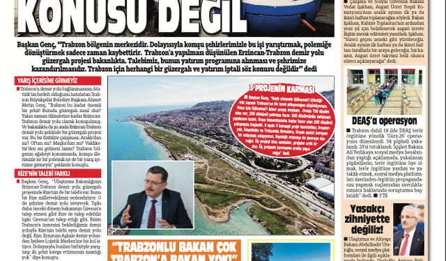 Karadeniz'de Sonnokta Gazetesi 27.11.2024 Manşeti