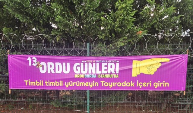 Ordu Tanıtım Günleri’nde ilginç pankartlar: ’Aurdan gidili’