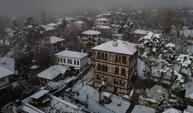 Safranbolu’da kar güzelliği