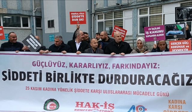 HAK-İŞ Trabzon’dan Kadına Yönelik Şiddete Karşı Güçlü Mücadele Mesajı