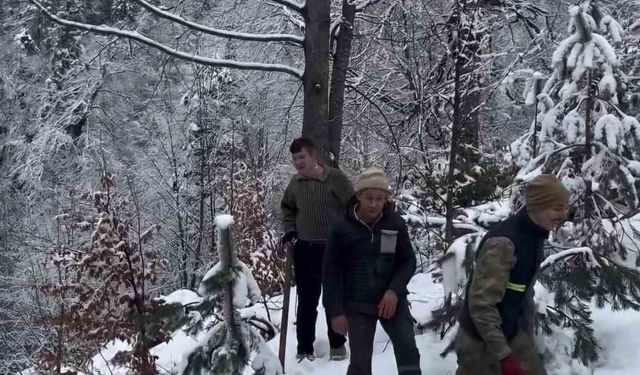 Bartın’da beklenen kar yağışı başladı