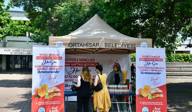 Ortahisar Belediyesi Sınav Haftasında Öğrencilerin Yanında