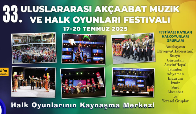 Akçaabat’ta 33. Uluslararası Akçaabat Müzik ve Halk Oyunları Festivali Başlıyor