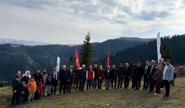 Saadet Partisi Ortahisar 500 fidanı toprakla buluşturdu.