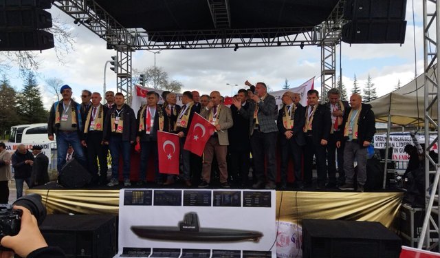 Emekli astsubaylar  mitingde hak aradı