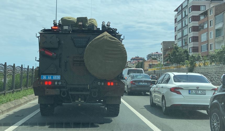 Trabzon’da polis özel harekat araçları dikkat çekti