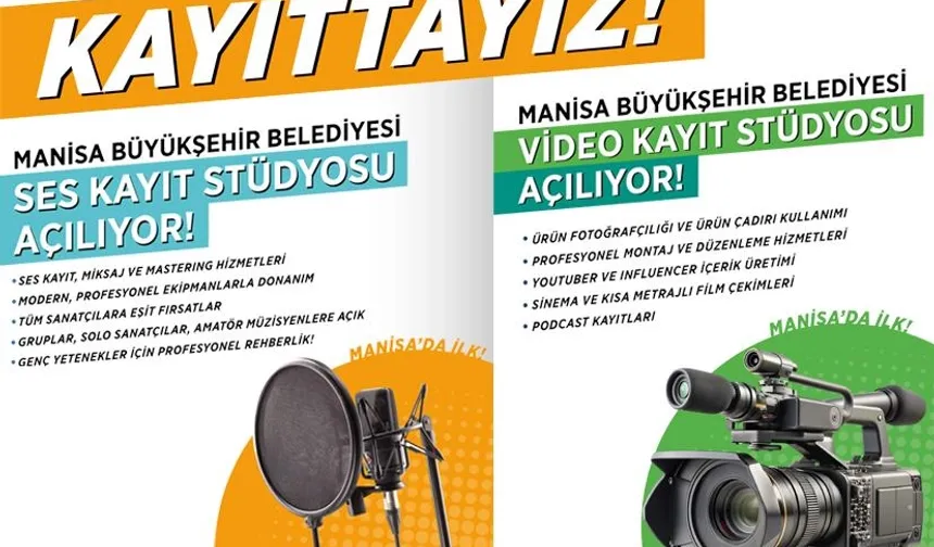 Manisa'dan ücretsiz video ve ses kayıt stüdyosu desteği