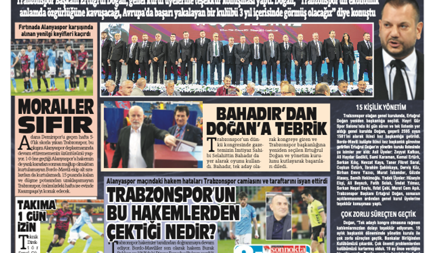 Karadeniz'de Sonnokta Gazetesi 2.12.2024 Manşeti