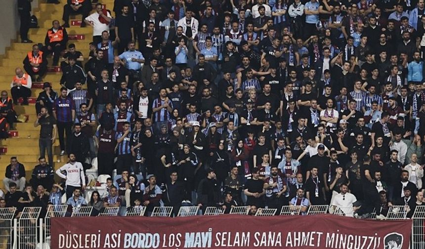 Trabzonspor taraftarı deplasmanda da tam destek verdi