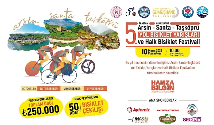 Arsin'de Bisiklet Festivali Başlıyor
