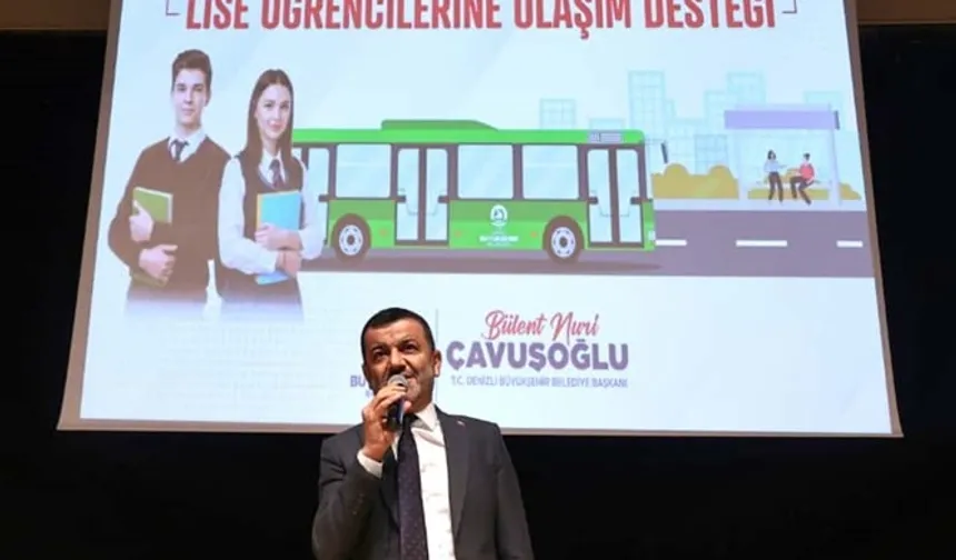 Denizli Büyükşehir’den liselilere ulaşım desteği