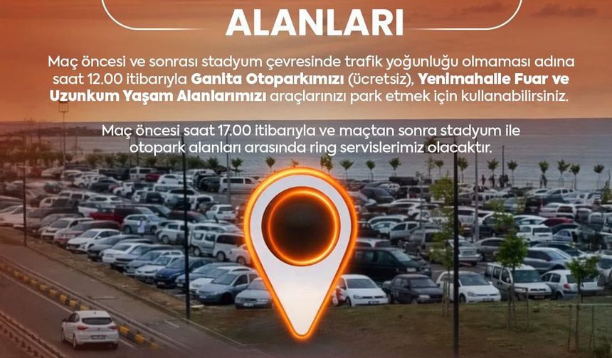 Büyükşehir’den Taraftara Ücretsiz Ulaşım ve Otopark Hizmeti