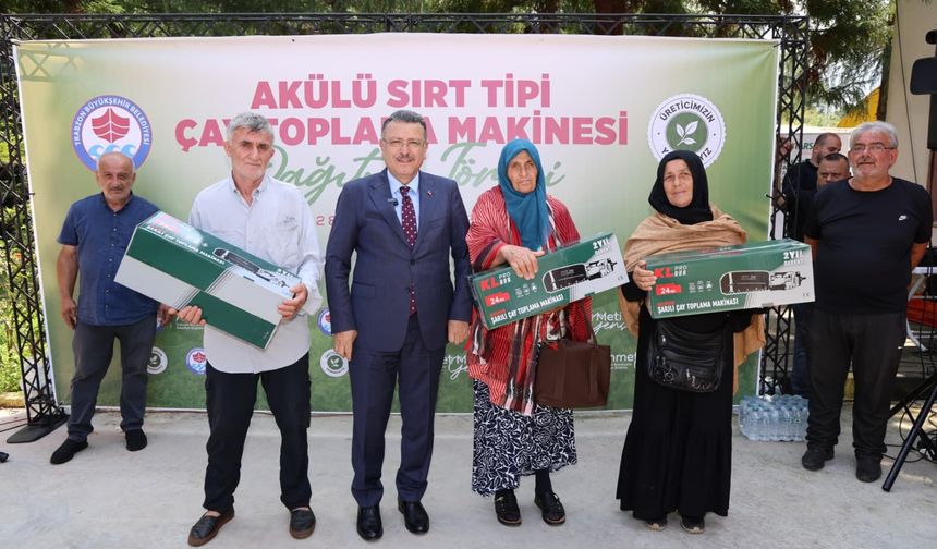 BÜYÜKŞEHİR’DEN ÇAY ÜRETİCİSİNE DESTEK