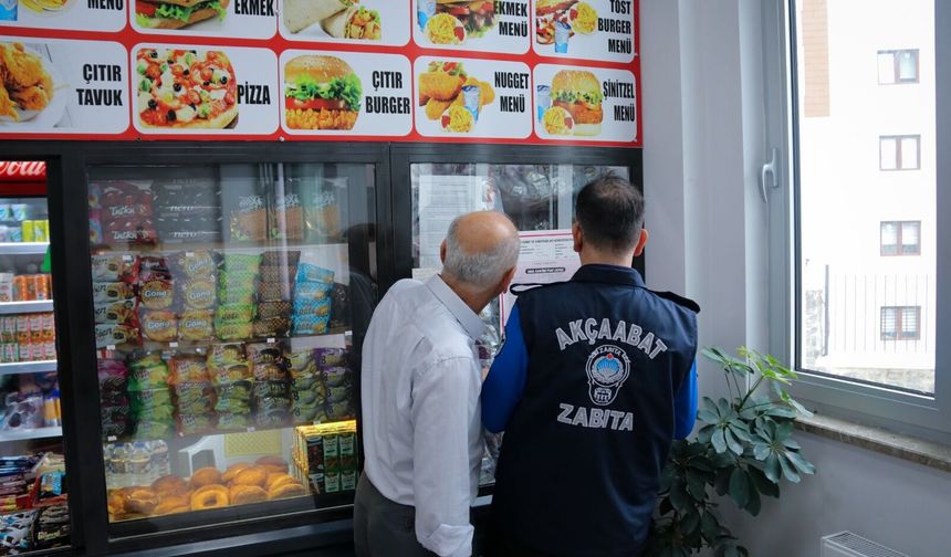 AKÇAABAT’TA OKUL KANTİNLERİNE YÖNELİK DENETİM GERÇEKLEŞTİRİLDİ