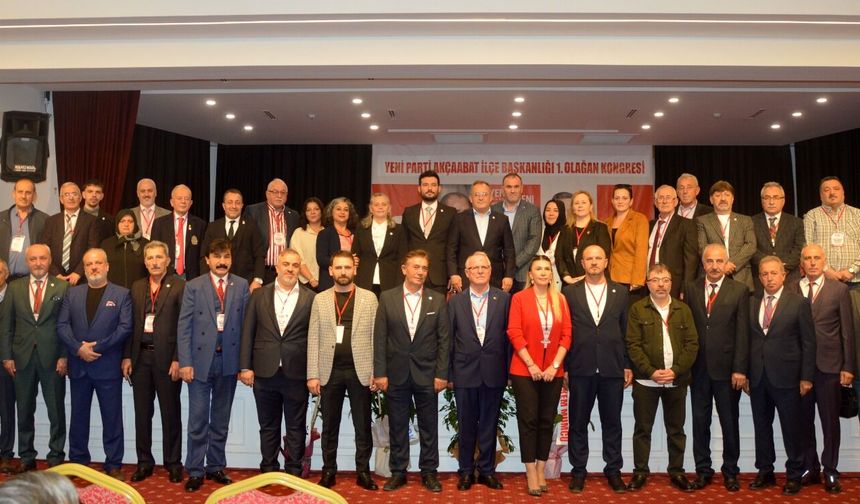 YENİ PARTİ AKÇAABAT 1. OLAĞAN KONGRESİ GERÇEKLEŞTİRİLDİ