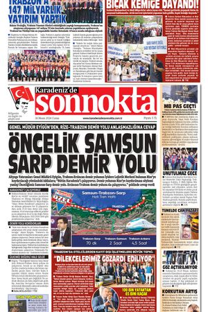 Karadeniz'de Sonnokta Gazetesi - 26.04.2024 Manşeti