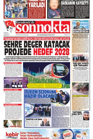 Karadeniz'de Sonnokta Gazetesi - 25.04.2024 Manşeti