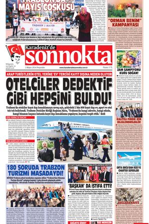 Karadeniz'de Sonnokta Gazetesi - 02.05.2024 Manşeti