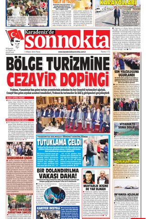 Karadeniz'de Sonnokta Gazetesi - 05.05.2024 Manşeti