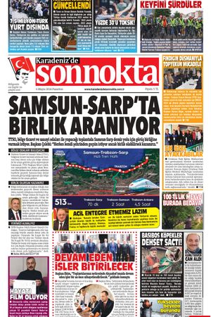 Karadeniz'de Sonnokta Gazetesi - 06.05.2024 Manşeti