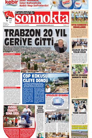 Karadeniz'de Sonnokta Gazetesi - 24.07.2024 Manşeti