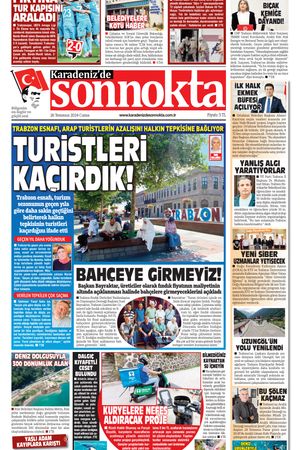 Karadeniz'de Sonnokta Gazetesi - 26.07.2024 Manşeti