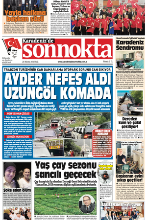 Karadeniz'de Sonnokta Gazete 20.5.2025 Manşet